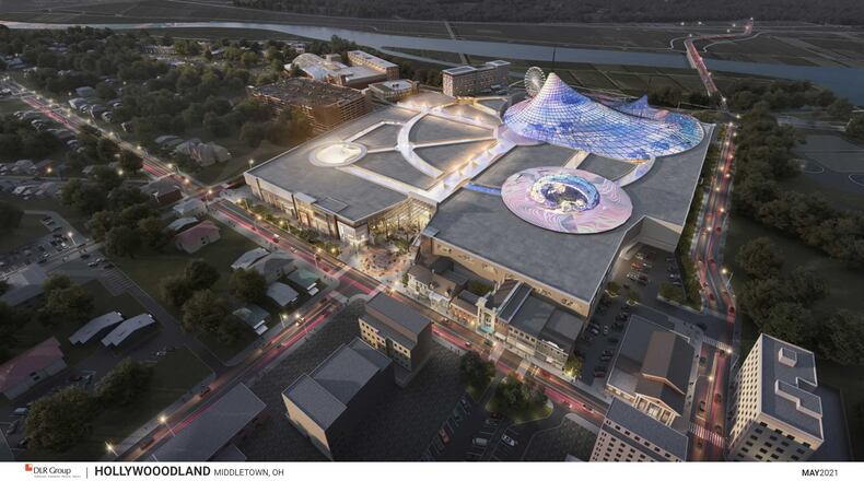 Artist renderings of the proposed "Hollywoodland" development in downtown Middletown, which city officials say would bring $1.3 billion in investment and thousands of jobs to the city. CONTRIBUTED