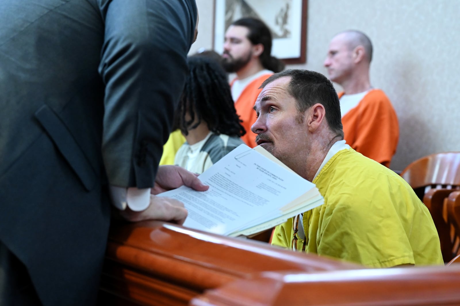 Ricky J. Sheppard, 47, was in Butler County Common Pleas Judge Keith Spaeth's courtroom for a hearing on Thursday, Oct. 16, 2025. He was charged with one count of tampering with evidence, a third-degree felony, and one count of gross abuse of a corpse, a fifth-degree felony. Spaeth set a jury trial for Jan. 12, 2026. MICHAEL D. PITMAN/STAFF