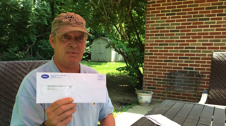 John Williams holds some paperwork, including a utility bill, which he took with him to an appointment to apply for $1,000 in tornado damage assistance from the Veterans Service Commission of Montgomery County. The commission is offering to help veterans pay up to $1,000 of their insurance deductible.