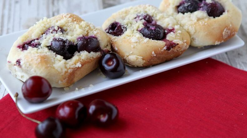 Sweet cherry-filled buns, also known as Vatrushki. (Hillary Levin/St. Louis Post-Dispatch/TNS)