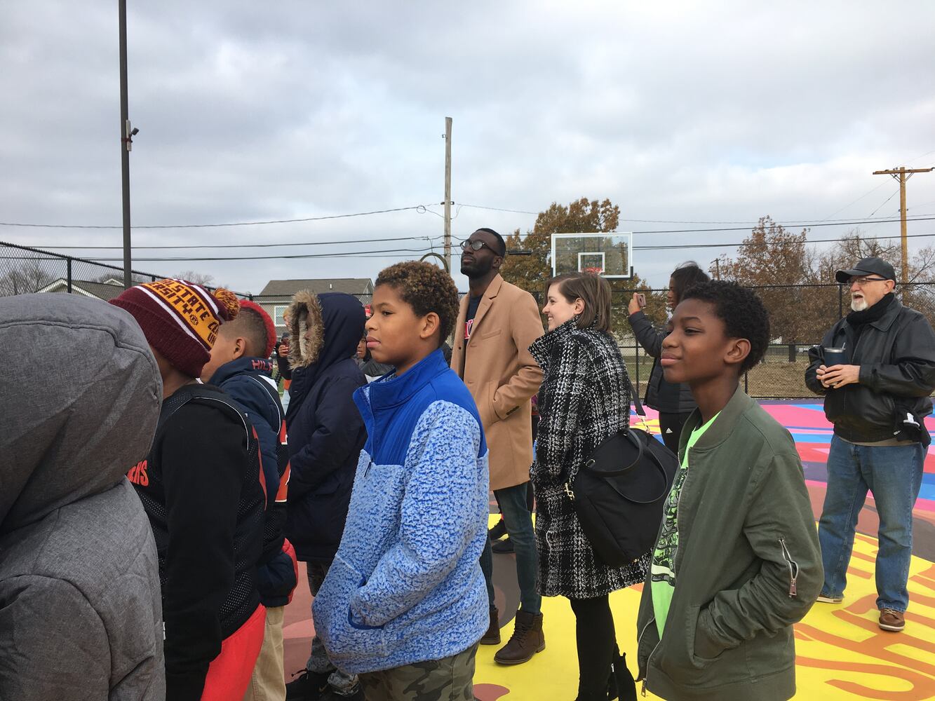 PHOTOS: Dayton’s youth enjoy their colorful, new Project Rebound  basketball court