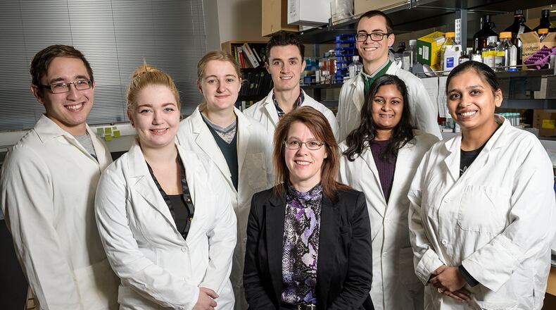 From left: Timothy Williamson, Hannah Shows, Meghan Jenkins, Tom Johnson, James Readler, Jananie Rockwood, Priyanka Sharma and Kate Excoffon (in front). CONTRIBUTED PHOTO BY ERIN PENCE