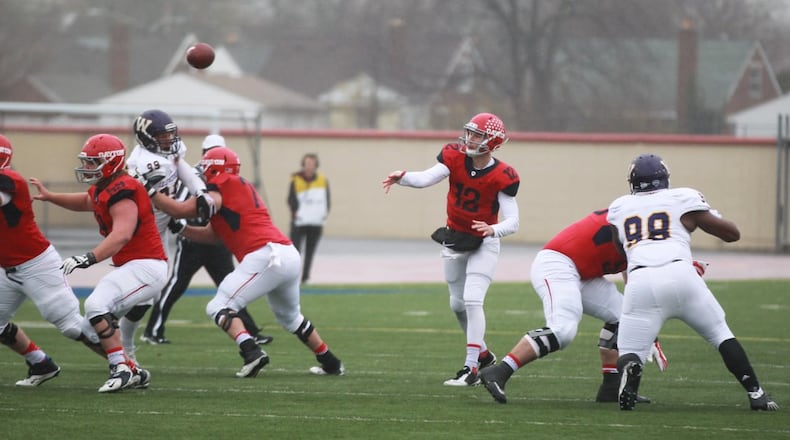 Dayton quarterback Alex Jeske fires a pass. FILE PHOTO