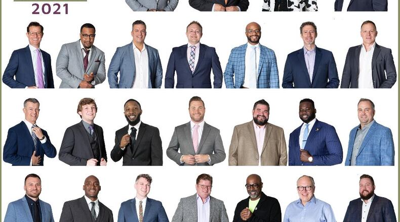 The 2021 Clothes That Work Role Models were: (top row, left to right) Nelson Williams, Carlton Jackson, Branden Fugate, Chris Garrity, (second row, left to right) Dan Stack, Dion Green, David Moyer, JD Ellis, Dwayne Henderson, Heath Gilbert, Mark Brewer, (third row, left to right) Matt Spitz, Garrett Heggem, Michael Newsome, Jack Crotty, Johnny Ortez, Aliou Diouf  Jason Woodard, (fourth row, left to right), Nick Lamb, Shawn Gaulding, Philip Drennen, Robb Sloan, Rodney Veal, Nick Eddy, and Tyler Greenwood.