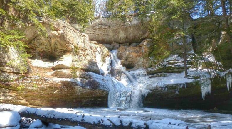 The biggest waterfall at Hocking Hills State Park is at Cedar Falls. When approaching the falls, you ll hear the roar of it before you re able to see it. CONNIE POST