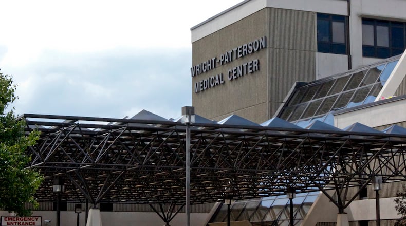 Exterior of Wright-Patterson Medical Center Thursday, July 24 in Fairborn.  Mike Burianek / Staff