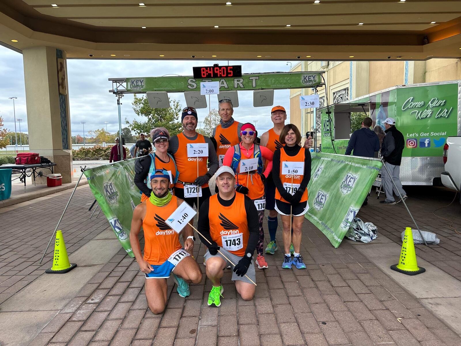 The Dayton Track Club Pace Team before pacing the Dayton River Corridor Classic Half Marathon in 2023 - CONTRIBUTED