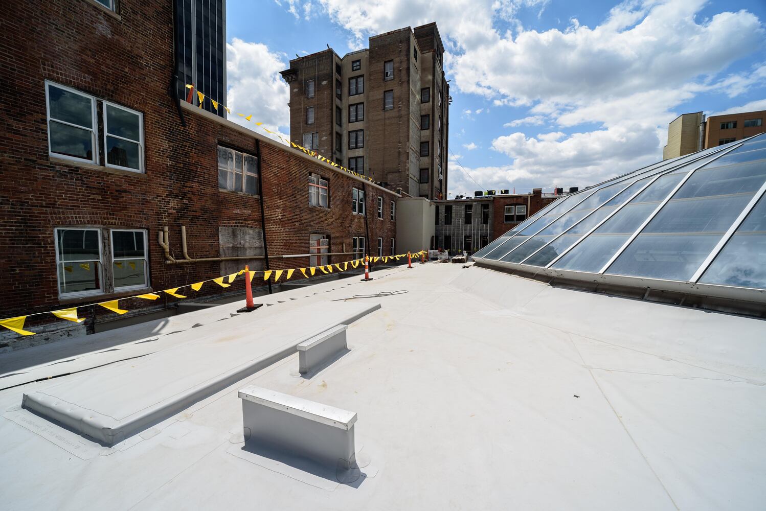 PHOTOS: Dayton Arcade recovery continues, first floor slab completed and windows restored