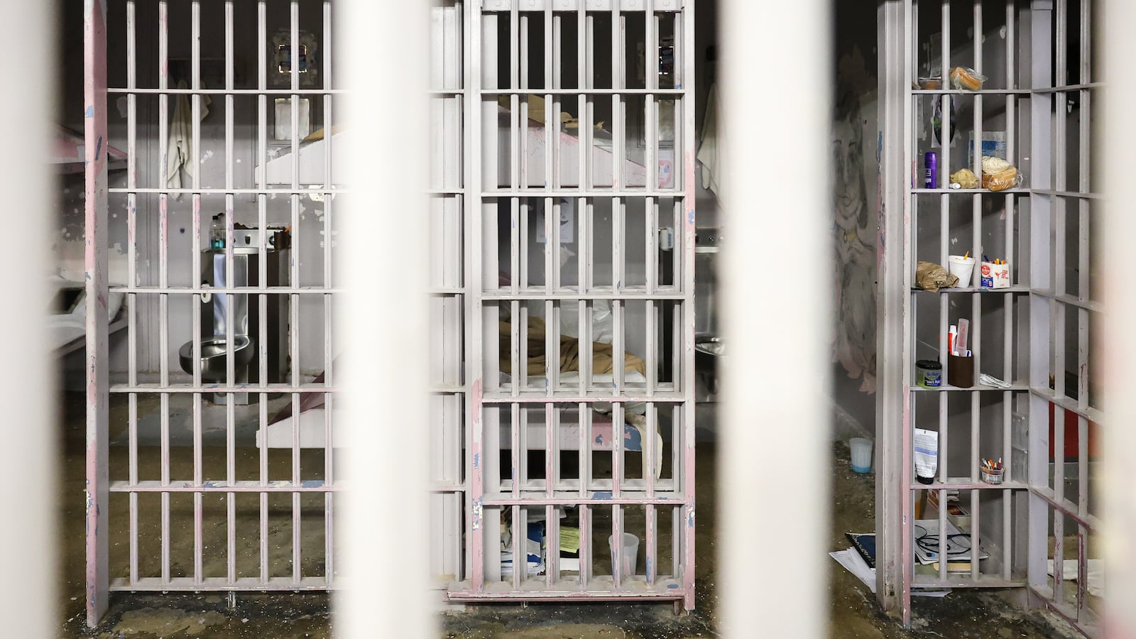 A view of cells in in the Miami County Jail, the county's maximum security facility in the safety building in downtown Troy. Each cell can fit up to four inmates. The cell pictured is used for housing female inmates. "No one has bars anymore," assistant jail administrator Nate Collett said. BRYANT BILLING / STAFF