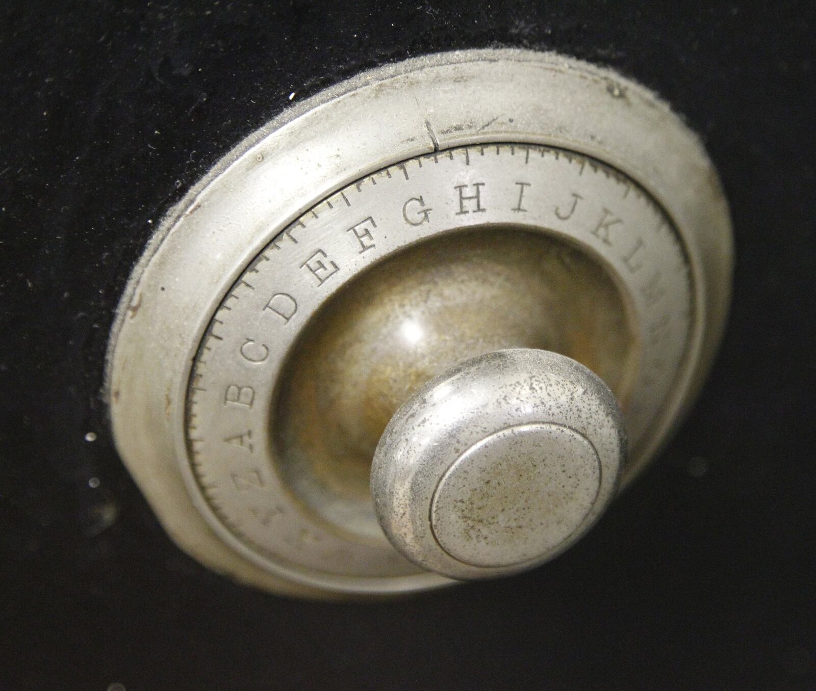Combination lock dial for the vault at Lincoln Storage and Moving inside the historic Bimm Fireproof Storage building. TY GREENLEES / STAFF