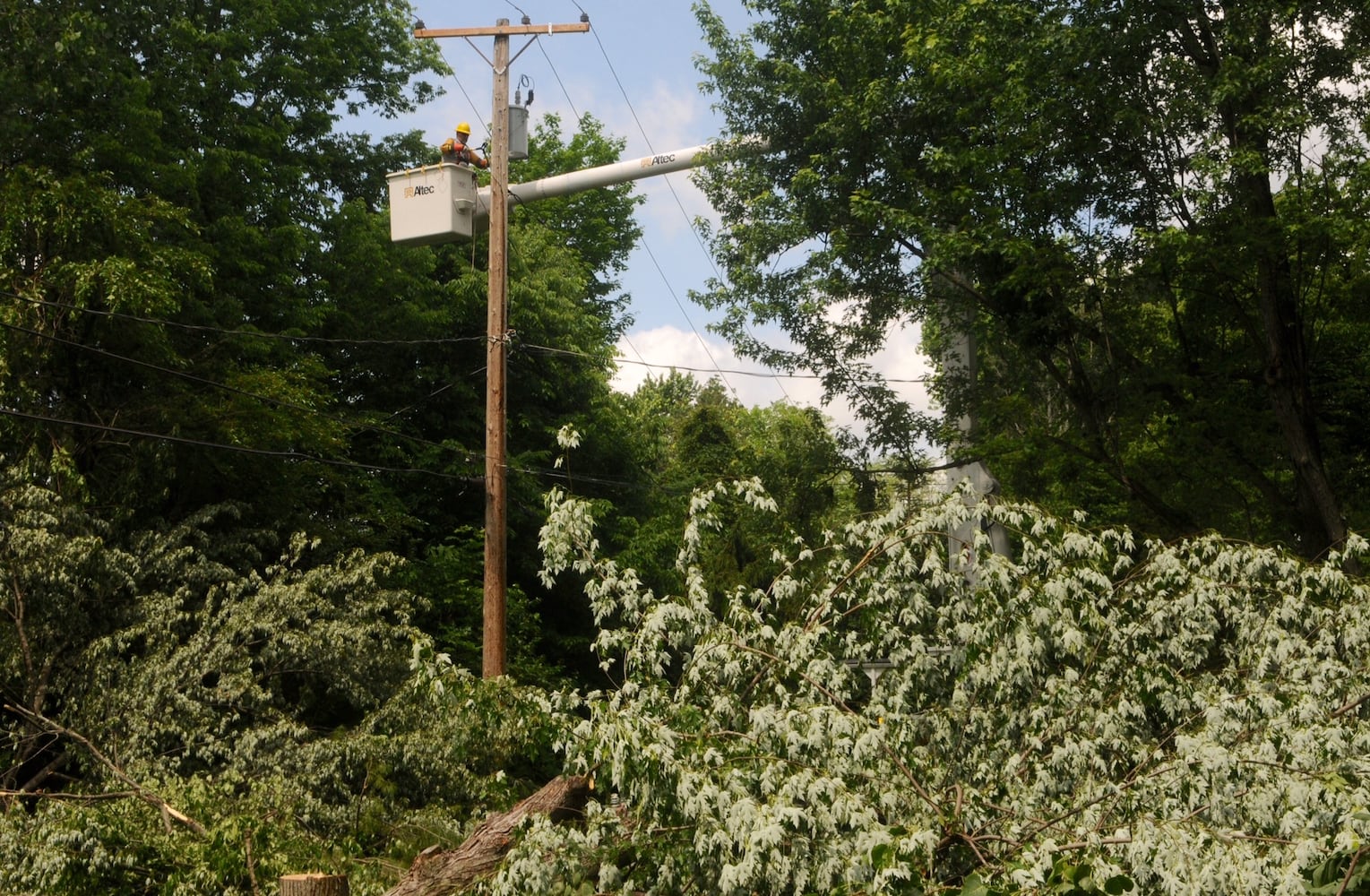 Damage the day after the storm