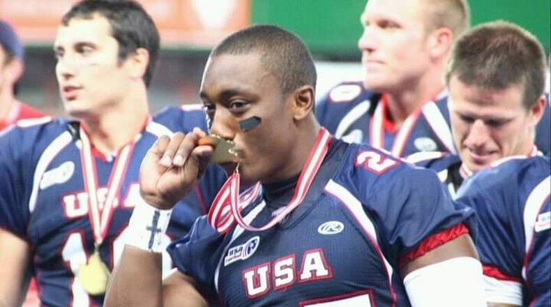 Jeff Franklin won a gold medal with the U.S. National team at the International Federation of American Football World Championships in Austria. CONTRIBUTED