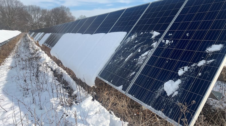The solar prairie at Daniel J. Curran Place at 1700 S. Patterson Blvd. in Dayton. A similar concept will be installed in northwest Dayton in the coming years. CORNELIUS FROLIK / STAFF