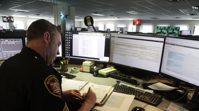 Montgomery County Regional Dispatch Center. BYRON STIRSMAN/STAFF