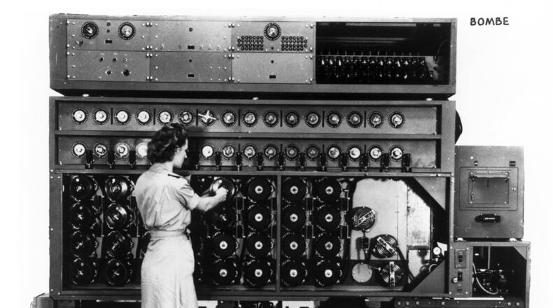 WAVES (Women Accepted for Volunteer Emergency Service) were brought to Dayton to assemble parts of a code-breaking machine. Contributed