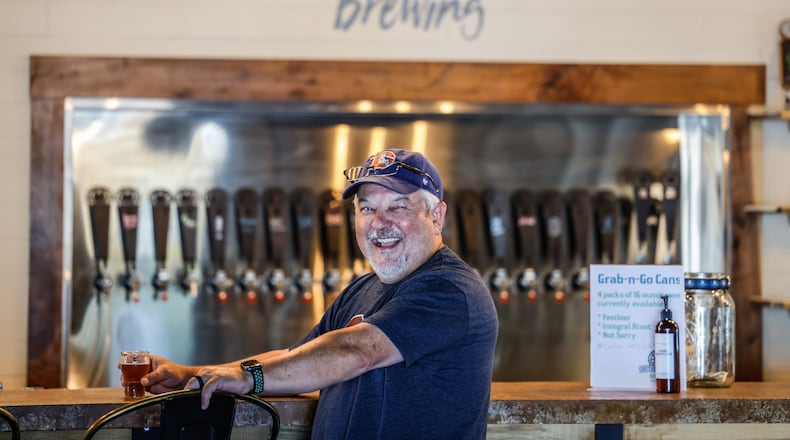 Southern Ohio Brewing co-owner, James Williams, retired from teaching and during the COVID-19 shutdown, opened Southern Ohio Brewing in Beavercreek. JIM NOELKER/STAFF