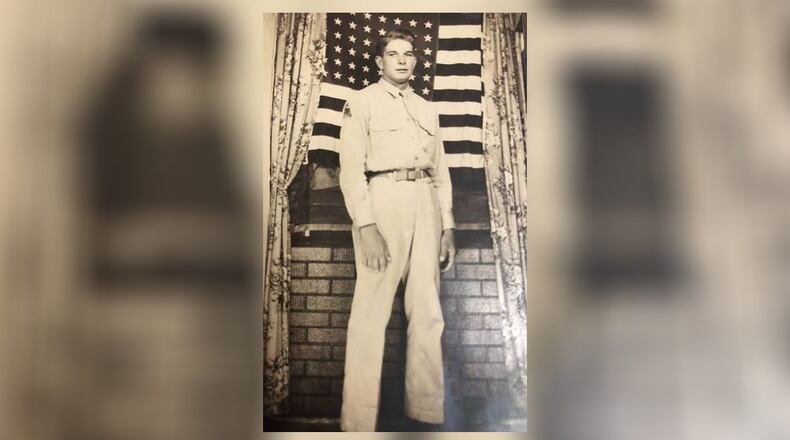 Richard "Dick" Gard served three years in the U.S. Army from 1943-1945. He celebrated his 100th birthday Thursday. RICK McCRABB/STAFF