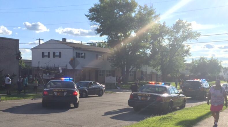 Montgomery County sheriff’s deputies are investigating a pedestrian struck Monday evening, Aug. 22, 2016, on Republic Drive in Harrison Twp. (Deangelo Byrd/Staff)