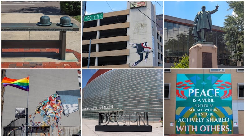 A collection of murals and sculptures that can be found in downtown Dayton. DION JOHNSON / STAFF