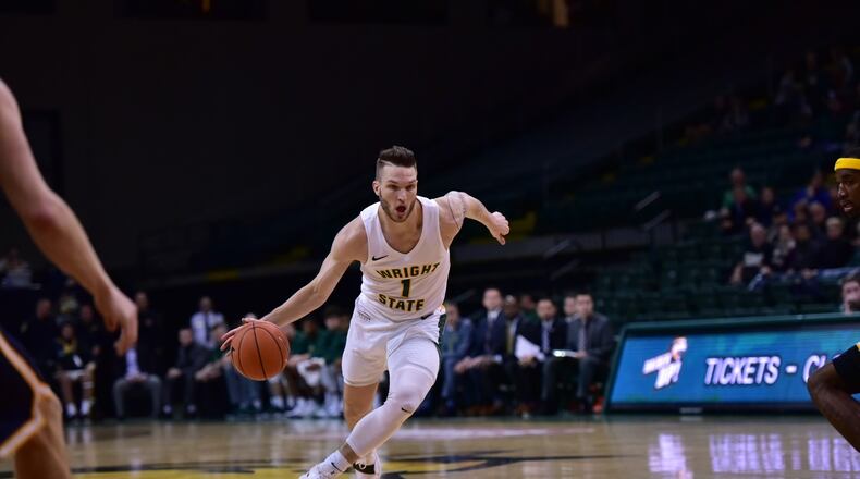 Wright State’s Bill Wampler during the Raiders’ win over Toledo on Wednesday, Nov. 14, 2018, at the Nutter Center. Joseph Craven/CONTRIBUTED