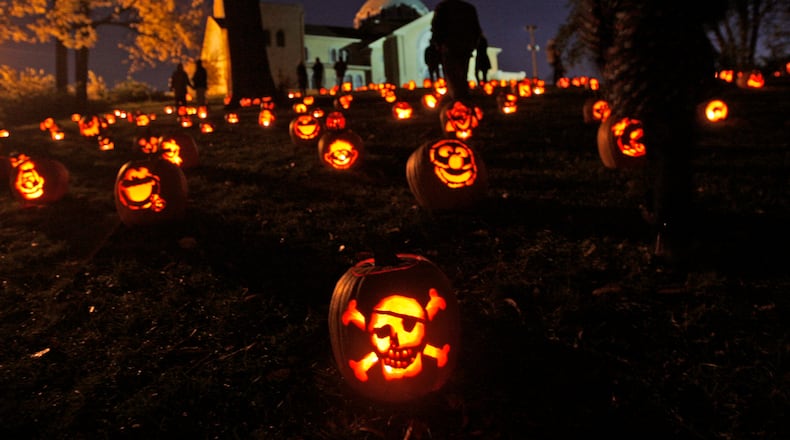 Dayton’s Halloween spectacle – the Stoddard Avenue Pumpkin Glow- is back and needs volunteers.  DAYTON DAILY NEWS STAFF FILE PHOTO