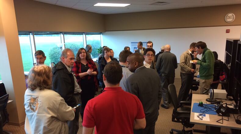 Attendees toured the new AFRL Maker Hub at Wright Brothers Institute Tec^Edge facility during a grand opening last October. Another event, the Business and Technology Showcase, will be noon to 4 p.m. Monday at institute offices, 5000 Springfield St., suite 100, Riverside.. DARIN POPE/STAFF