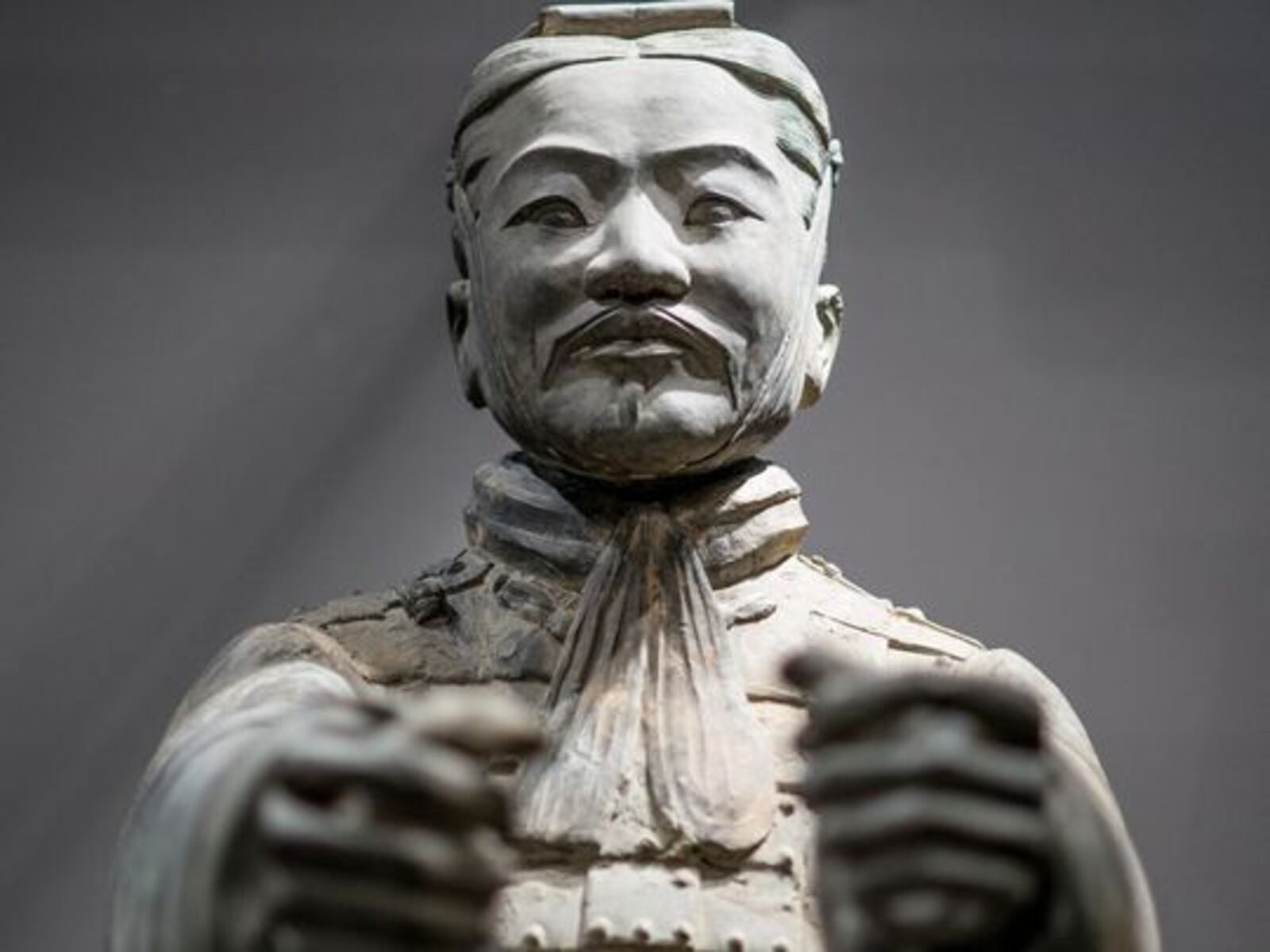 A partygoer is accused of taking a thumb from an exhibit of terracotta statues on loan from China to the Franklin Institute in Philadelphia.