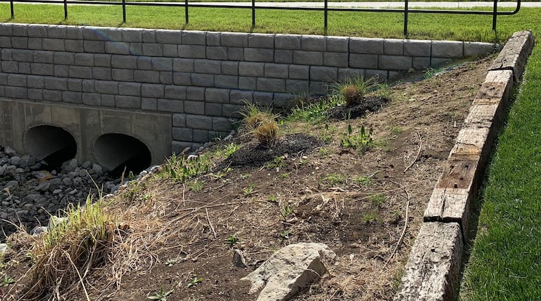 This culvert project in a residential area of Tipp City was among infrastructure work done in the past decade using money from a capital improvements income tax. CONTRIBUTED