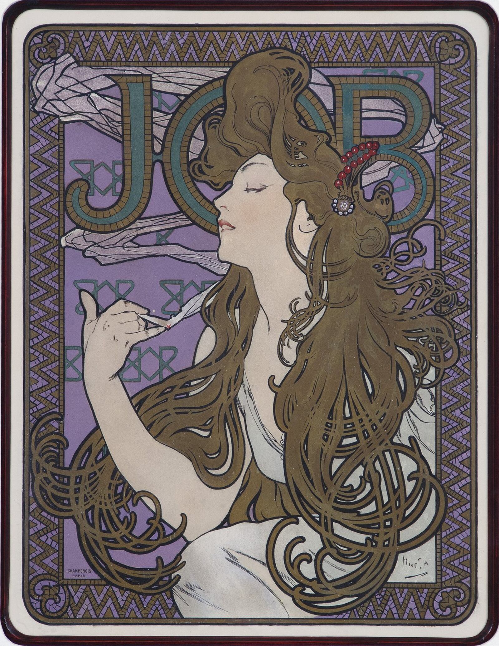 A traveling exhibit, “Art Nouveau designs of Alphonse Mucha,” will come to the Dayton Art Institute in September. Photo credit: Alphonse Mucha, JOB.