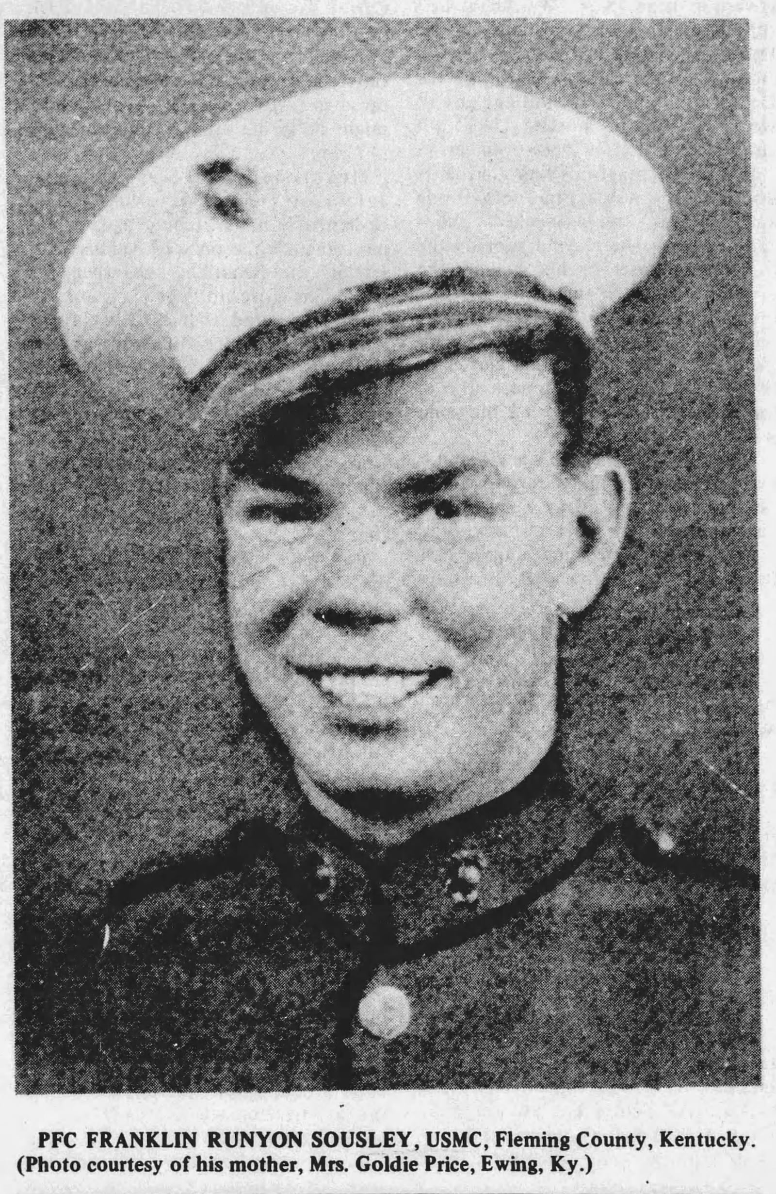 Franklin R. Sousley, who helped raise the flag at Iwo Jima during World War II. FLEMINGSBURG TIMES-DEMOCRAT GAZETTE ARCHIVES