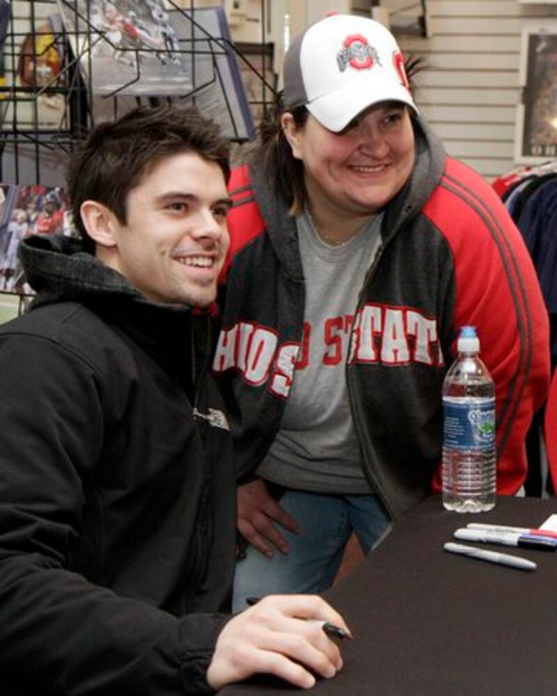 OSU's Dane Sanzenbacher signs autographs