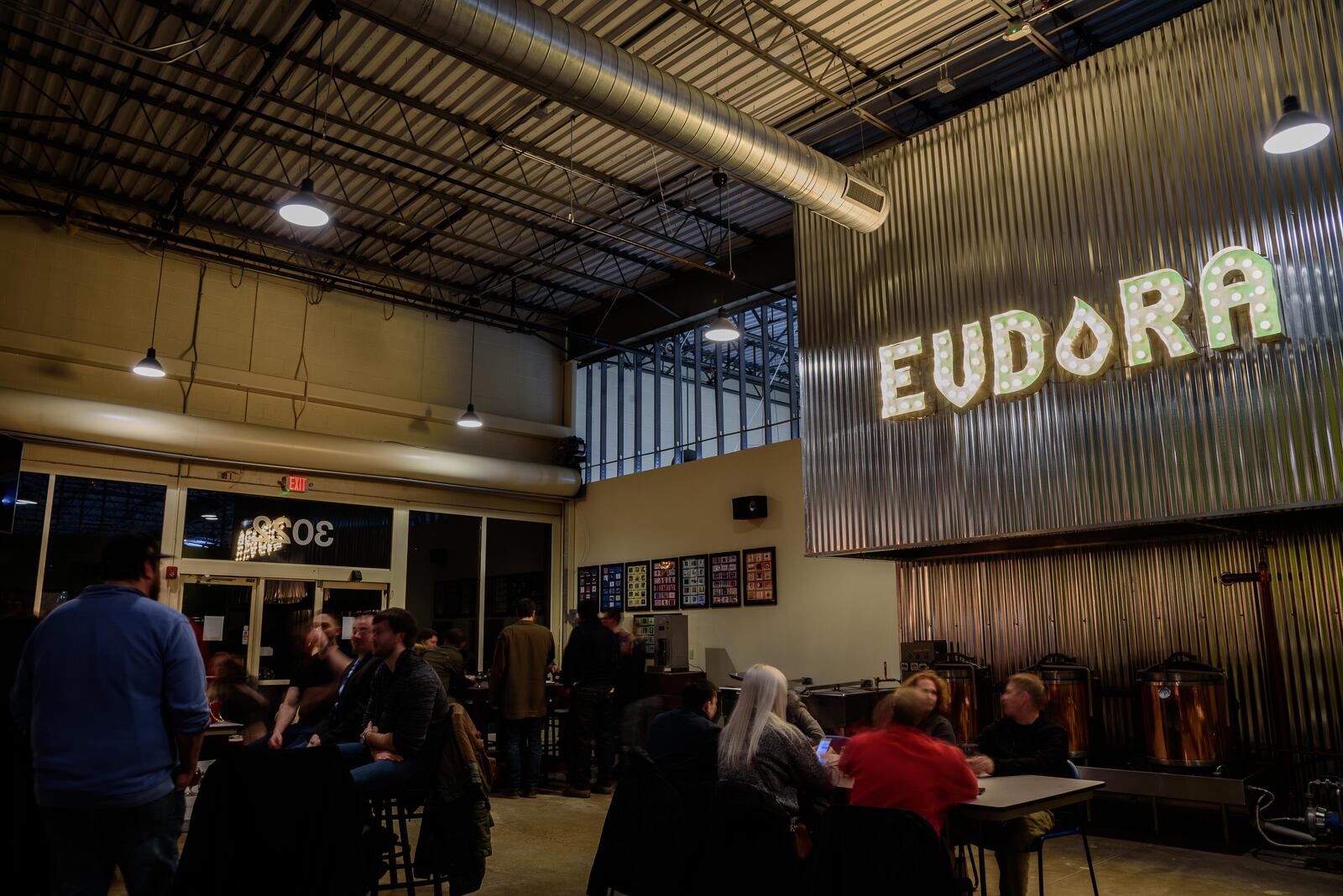 Eudora Brewing Company opened the doors to its new Kettering brewery at 3022 Wilmington Pike on Friday, Jan. 11. Eudora’s brand new 20,000-square-foot taproom, restaurant and brewery will offer 18 taps that will be pouring a variety of new and classic Eudora beers, craft root beer, and nitro cold-brew coffee, Eudora owner Neil Chabut said. Eudora closed its taproom, that had originally opened in 2013, up the street at 4716 Wilmington Pike in October while finishing work on the new facility. TOM GILLIAM / CONTRIBUTING PHOTOGRAPHER