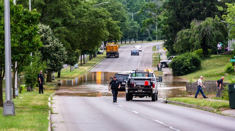 A Boil Advisory was issued in Harrison Twp. following a water main break along Riverside Drive in Dayton on Wednesday, July 6, 2022. Photo courtesy Harrison Twp.