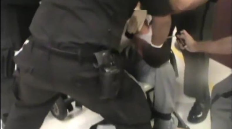 Former Montgomery County Jail inmate Charles Wade was pepper-sprayed while “largely strapped into” a seven-point restraint on Oct. 16, 2016. Wade sued the county in a case that was settled for $115,000 after U.S. District Court Judge Thomas Rose said claims could advance against Sgt. John Eversole, the jail sergeant who pepper-sprayed Wade.