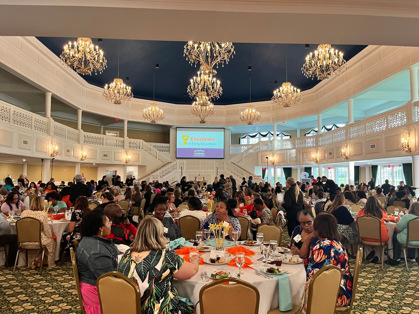 An overview of the awards room at Carillon Historical Park during Preschool Promise's annual awards ceremony last Thursday. Courtesy of Preschool Promise.
