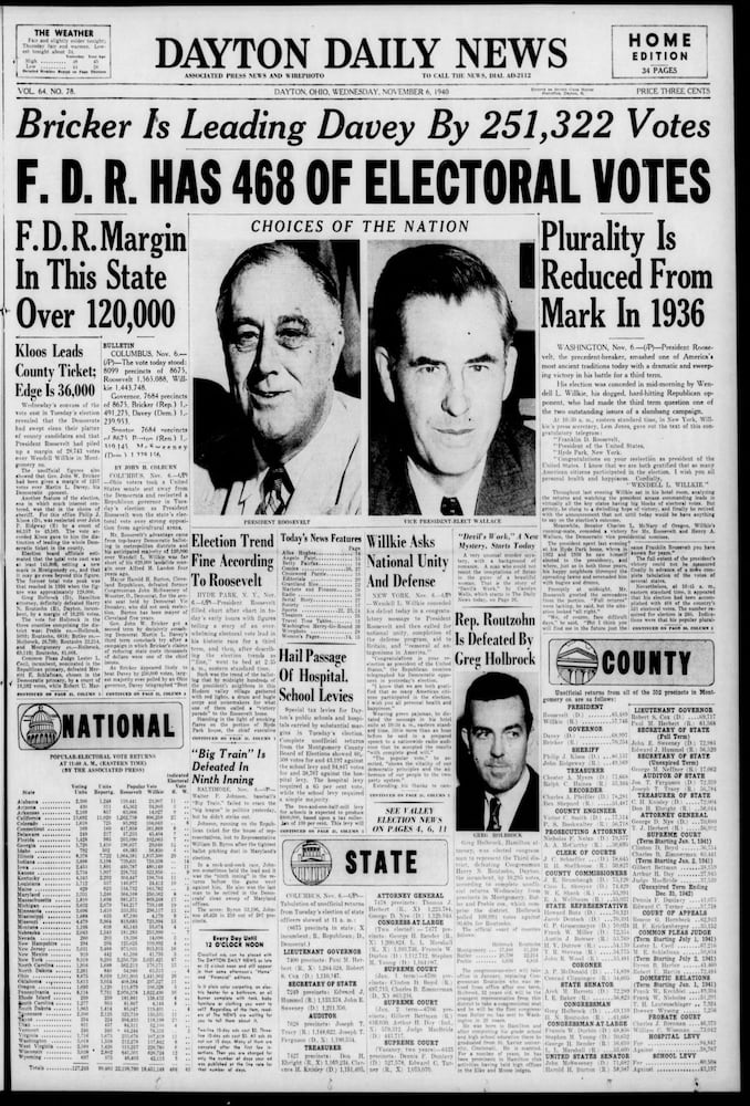 Election results front pages