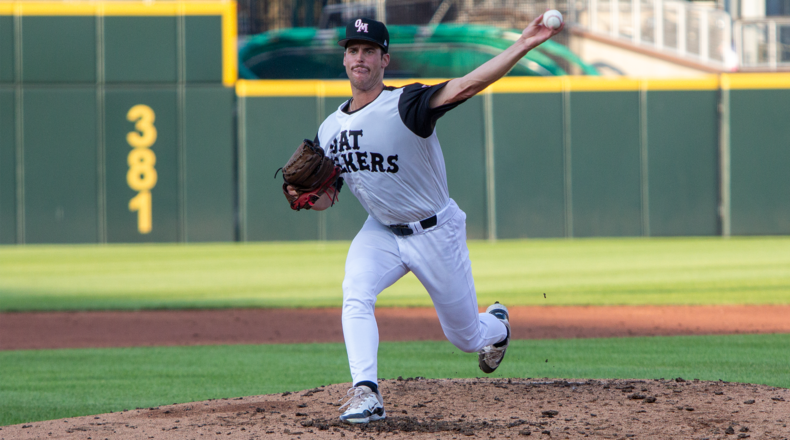 Nick Sando put the Dragons in position to win with five good innings, allowing two hits and leaving with a 4-2 lead Thursday night at Day Air Ballpark. Jeff Gilbert/CONTRIBUTED