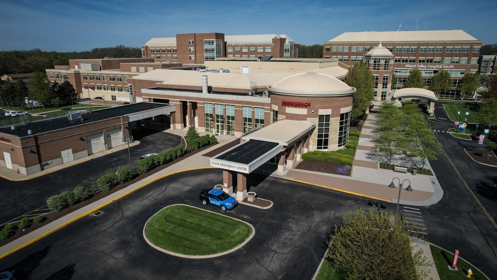 Miami Valley Hospital South is located at 2400 Miami Valley Drive in Centerville. JIM NOELKER/STAFF