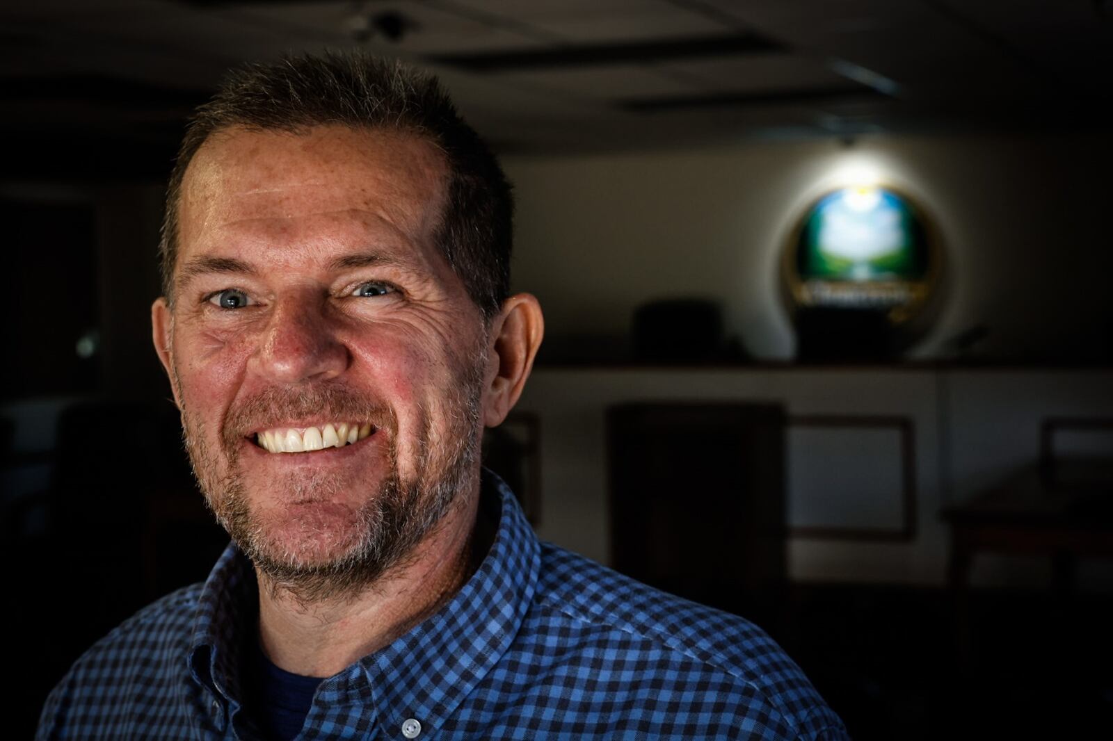 Clearcreek Township Police officer Eric Ney sat down with the Dayton Daily News to talk about his recovery and what he is thankful for this Thanksgiving. Ney was shot across the face in the line of duty this past summer. JIM NOELKER/STAFF