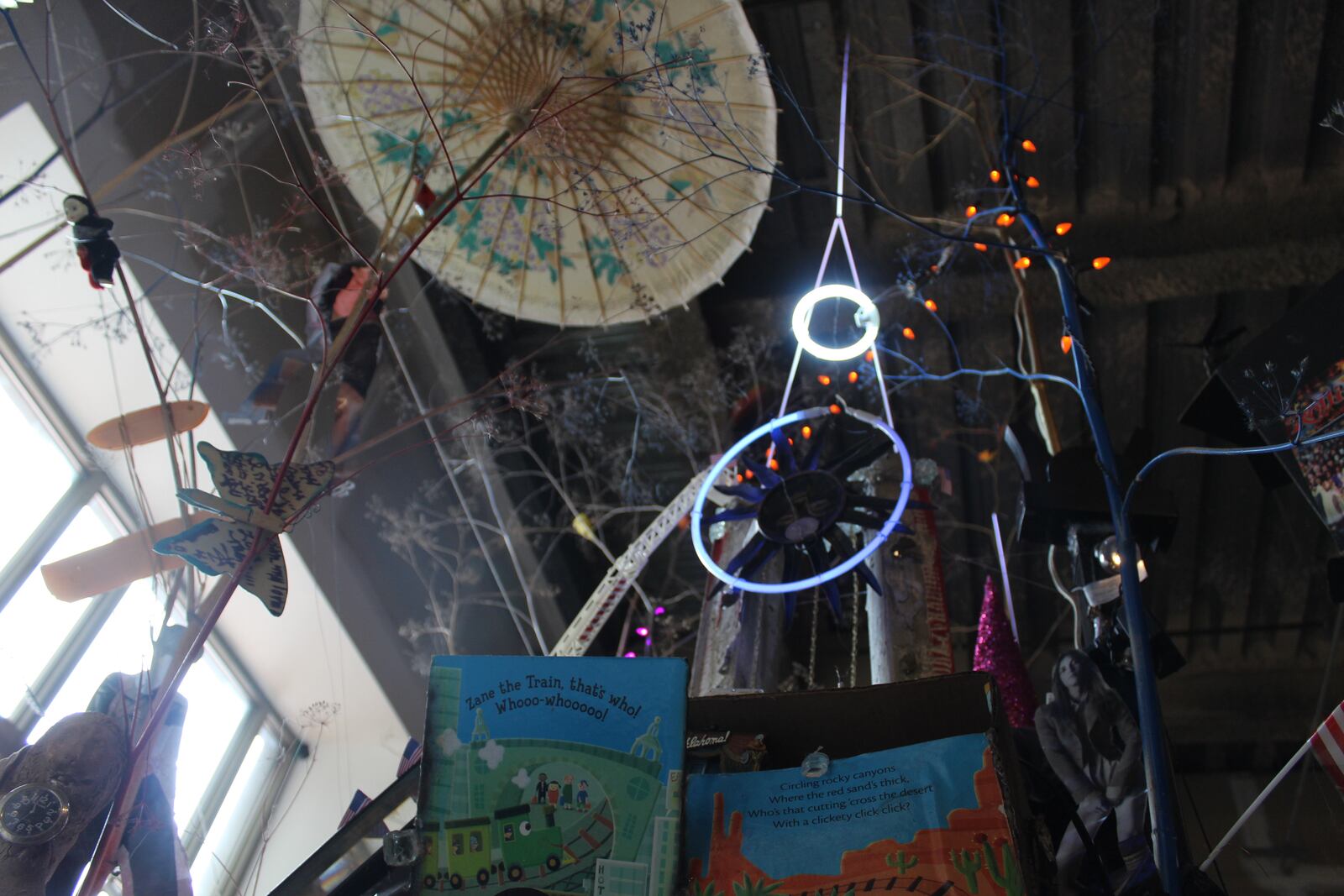 Dayton artist Robert Blackstone has been working on Crystal City,  his mixed-media project, for more than 26 years.  The project, a work in progress, is currently assembled in an empty space next door to the The Collaboratory in downtown Dayton.  Photo: Amelia Robinson