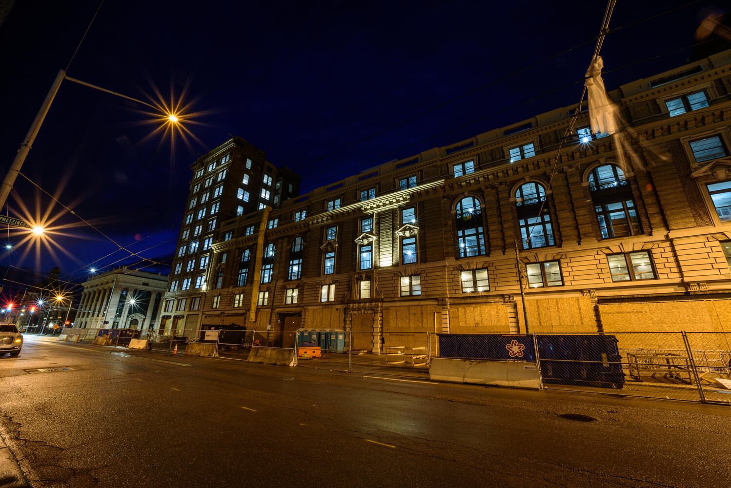 Dayton Arcade illuminated