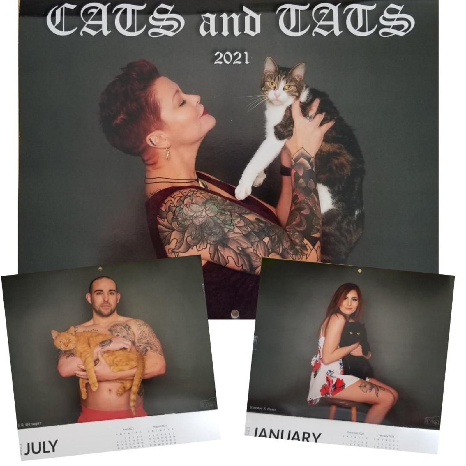 Robyn’s Nest animal rescue has published a 2021 “Cats and Tats” calendar as a fundraiser. CONTRIBUTED