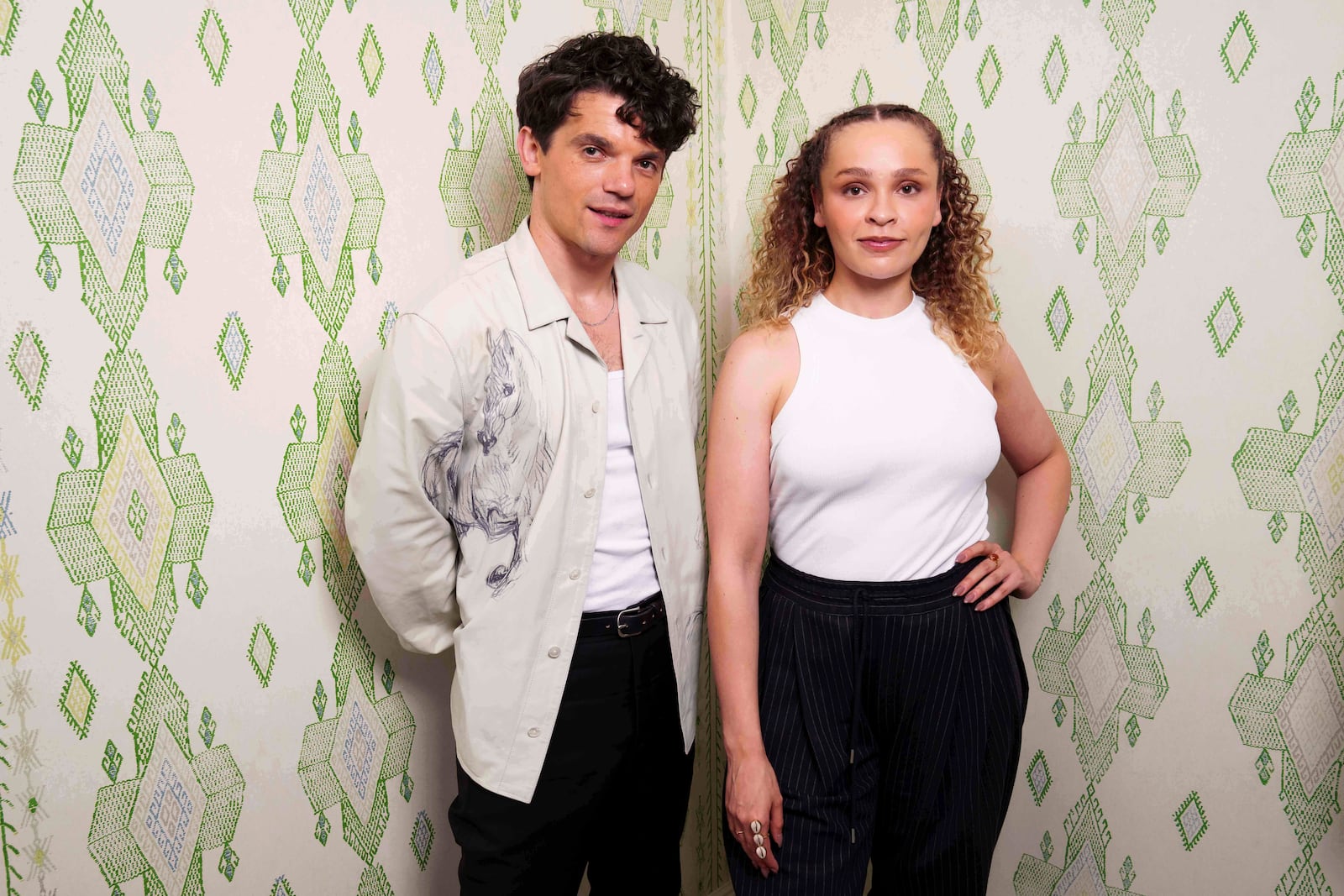 Edward Bluemel, left, and Iola Evans pose for portrait photographs to promote the television series 'Washington Black' on Monday, June 16, 2025, in London. (Photo by Scott A Garfitt/Invision/AP)