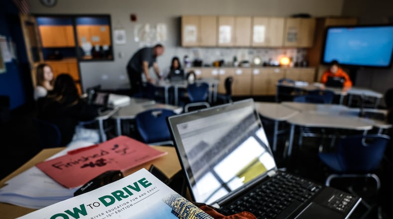 Northridge High School is one of only a few districts that has has a driver's education program in the school building. JIM NOELKER/STAFF