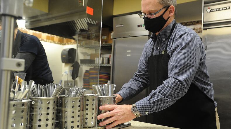 Monte Veatch, is the director of food services at Cedarville University. He has coordinated and provided more than 10,000 meals to students who were placed in quarantine or isolation at Cedarville University. MARSHALL GORBY\STAFF