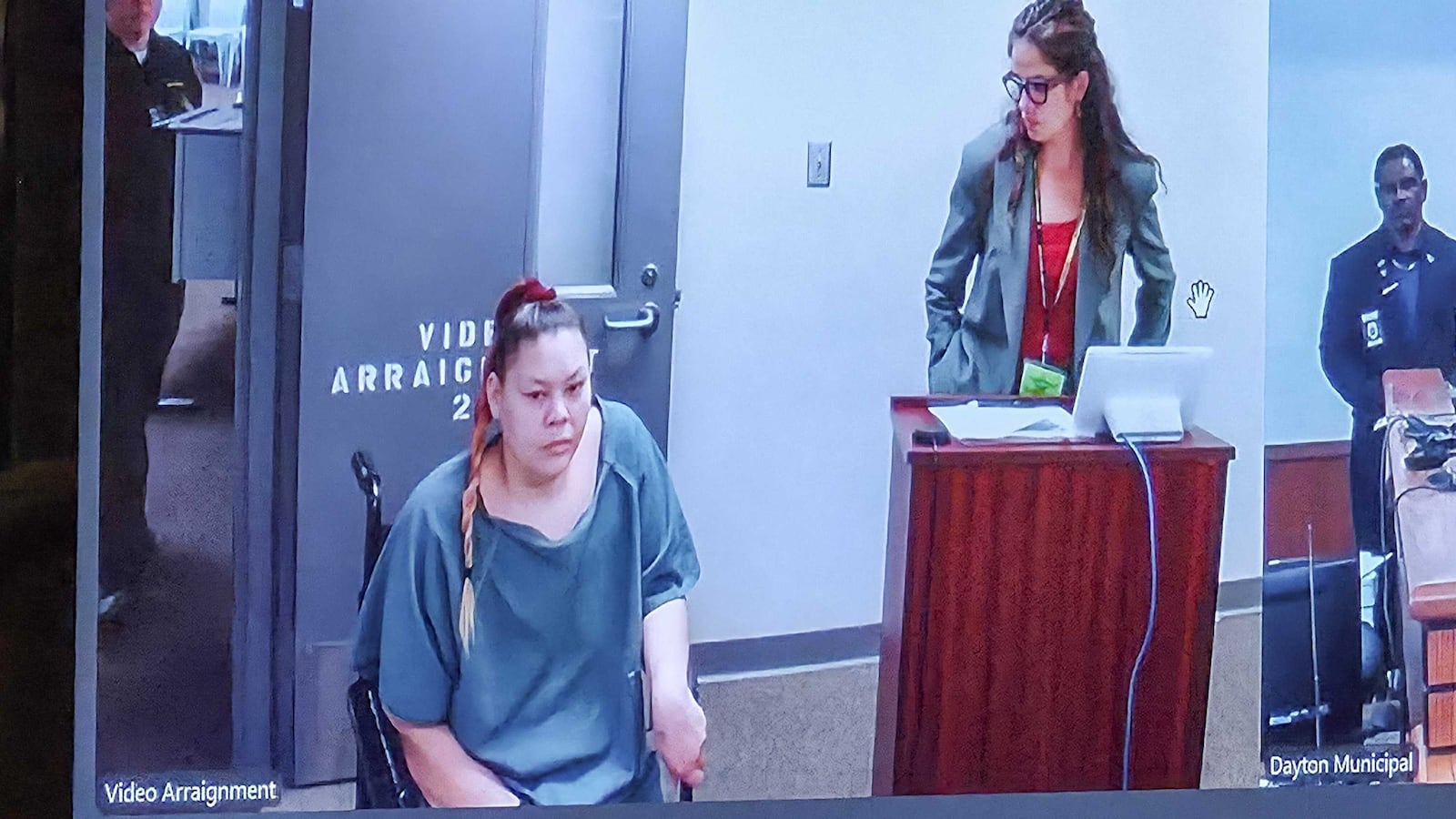 Ashley Johnson, the mother of a 7-year-old boy who is believed to have died weeks before he was reported missing on July 12, 2025, appeared electronically in Dayton Municipal Court on July 16, 2025. BRYANT BILLING / STAFF