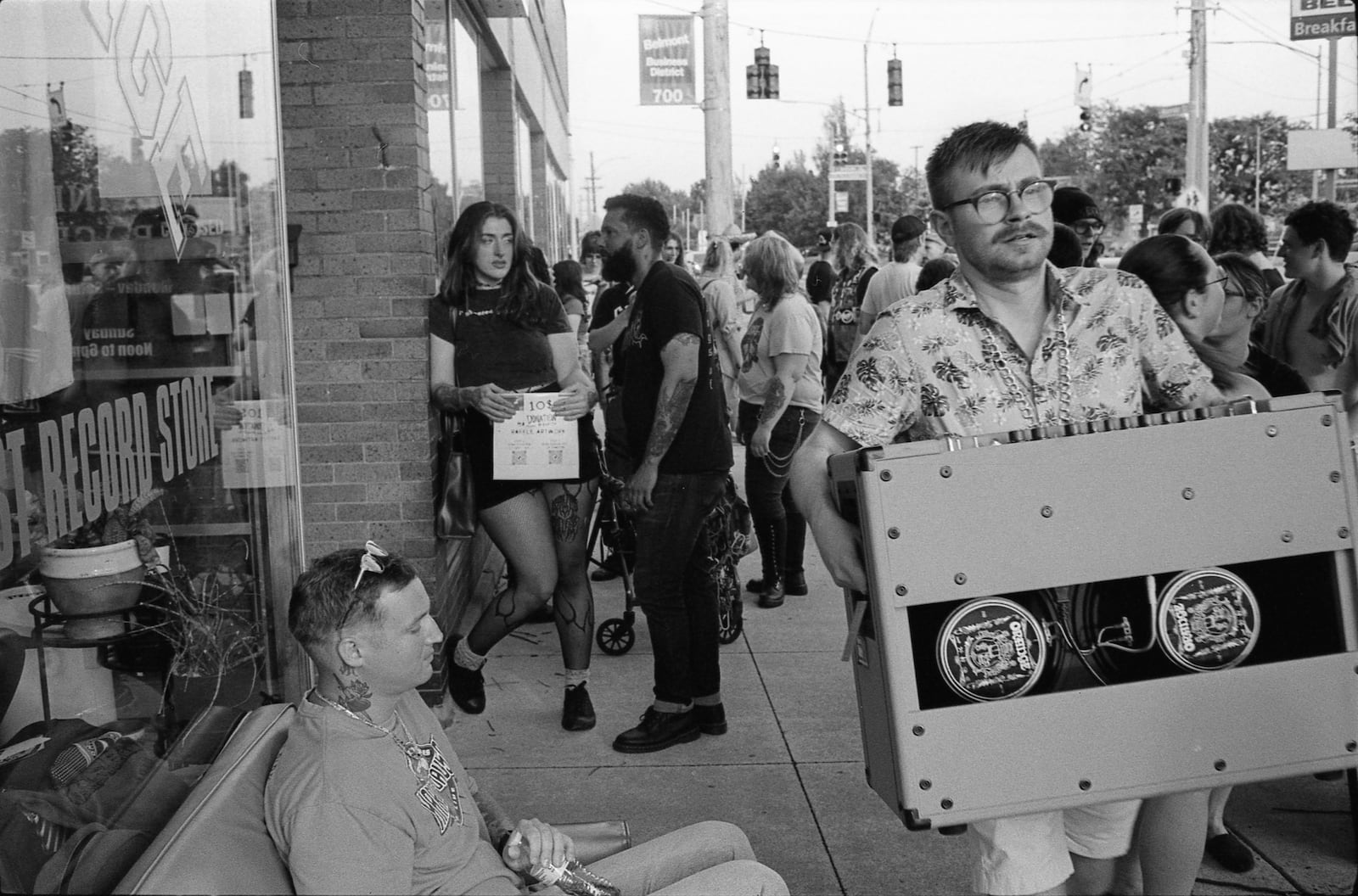 A view of the sidewalk at the last show at Blind Rage Records. JAKE SCHNEIDER/CONTRIBUTED