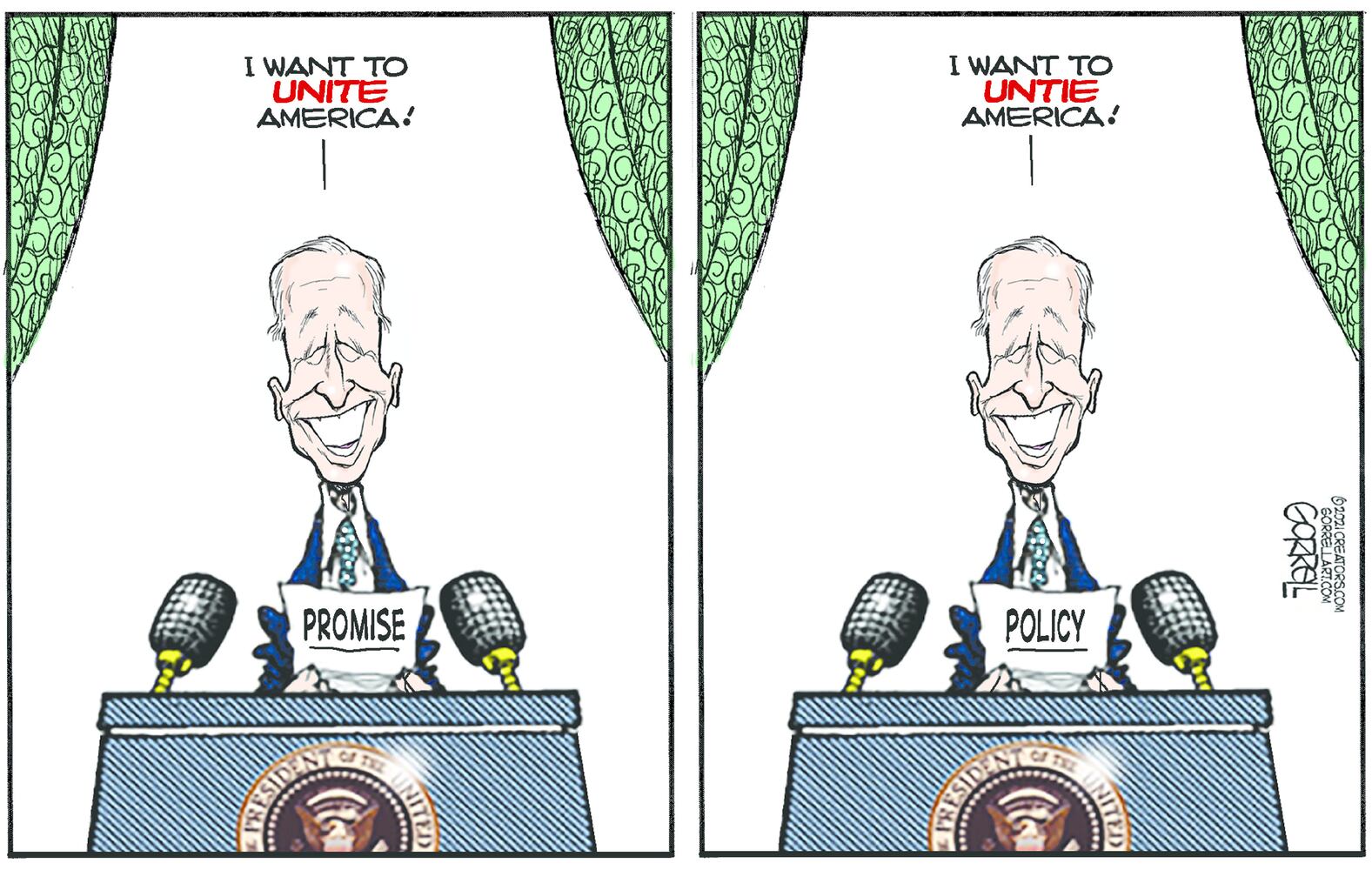 Week in cartoons: Biden's first 100 days, anti-vaxxers and more