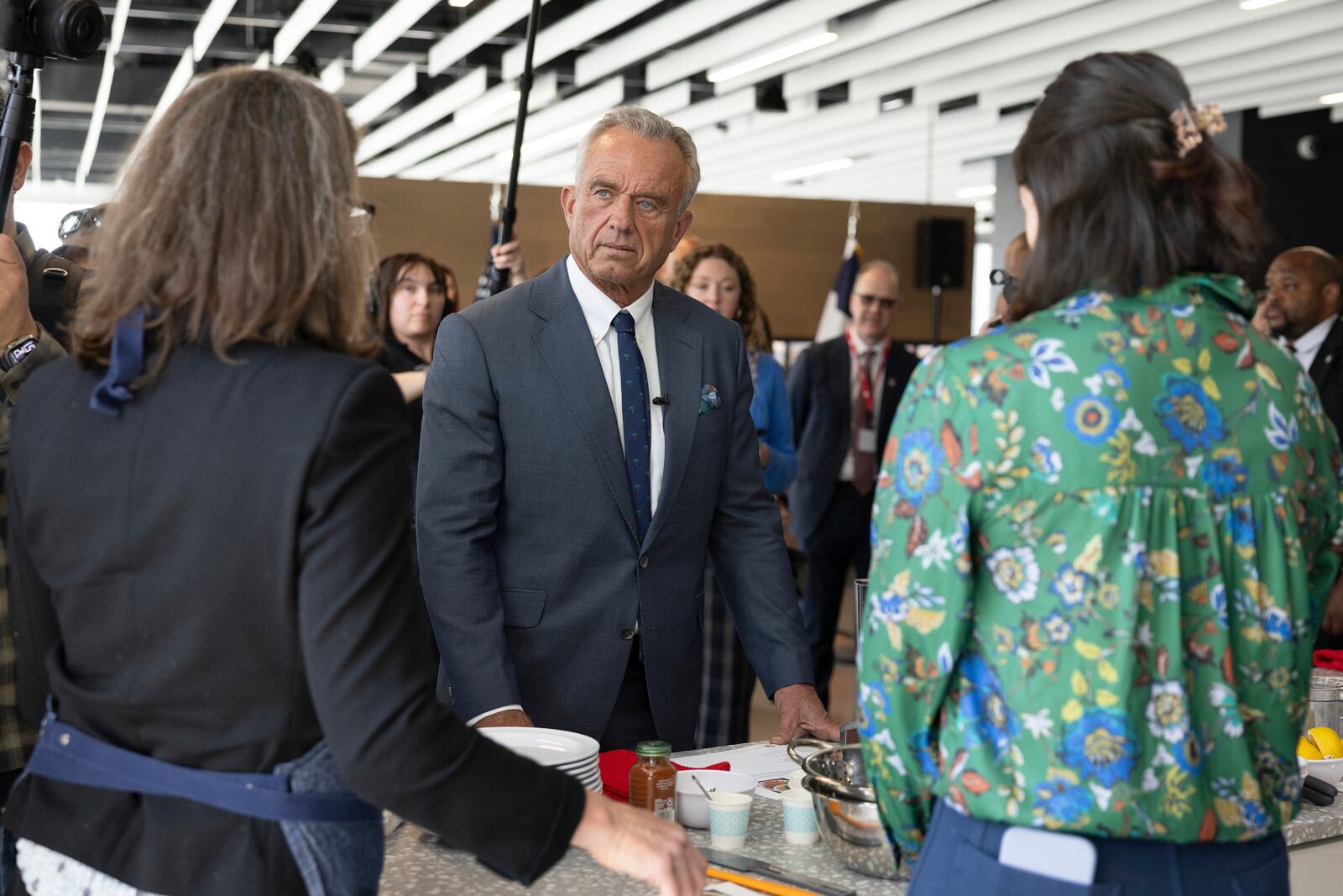 Health Secretary Robert F. Kennedy Jr. visits University of Utah to discuss Utah's new fluoride ban and food additives legislation, Monday, April 7, 2025, in Salt Lake City. (AP Photo/Melissa Majchrzak)