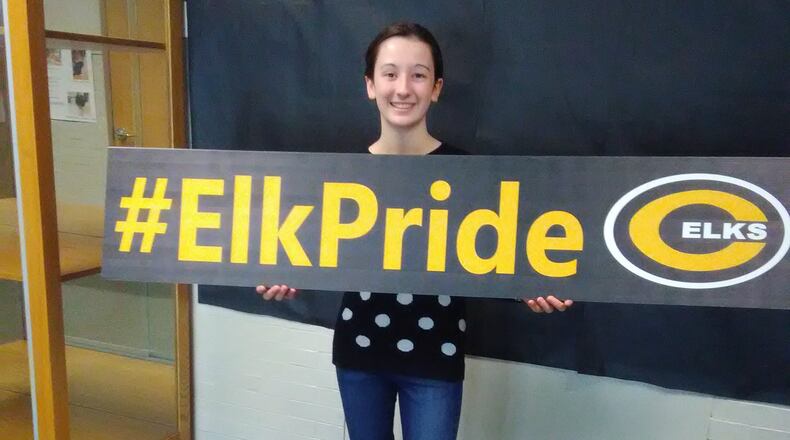 Lane Schnell, an eighth-grader from Magsig Middle School in Centerville, is on her way to the National Spelling Bee after winning the regional bee last month. CONTRIBUTED